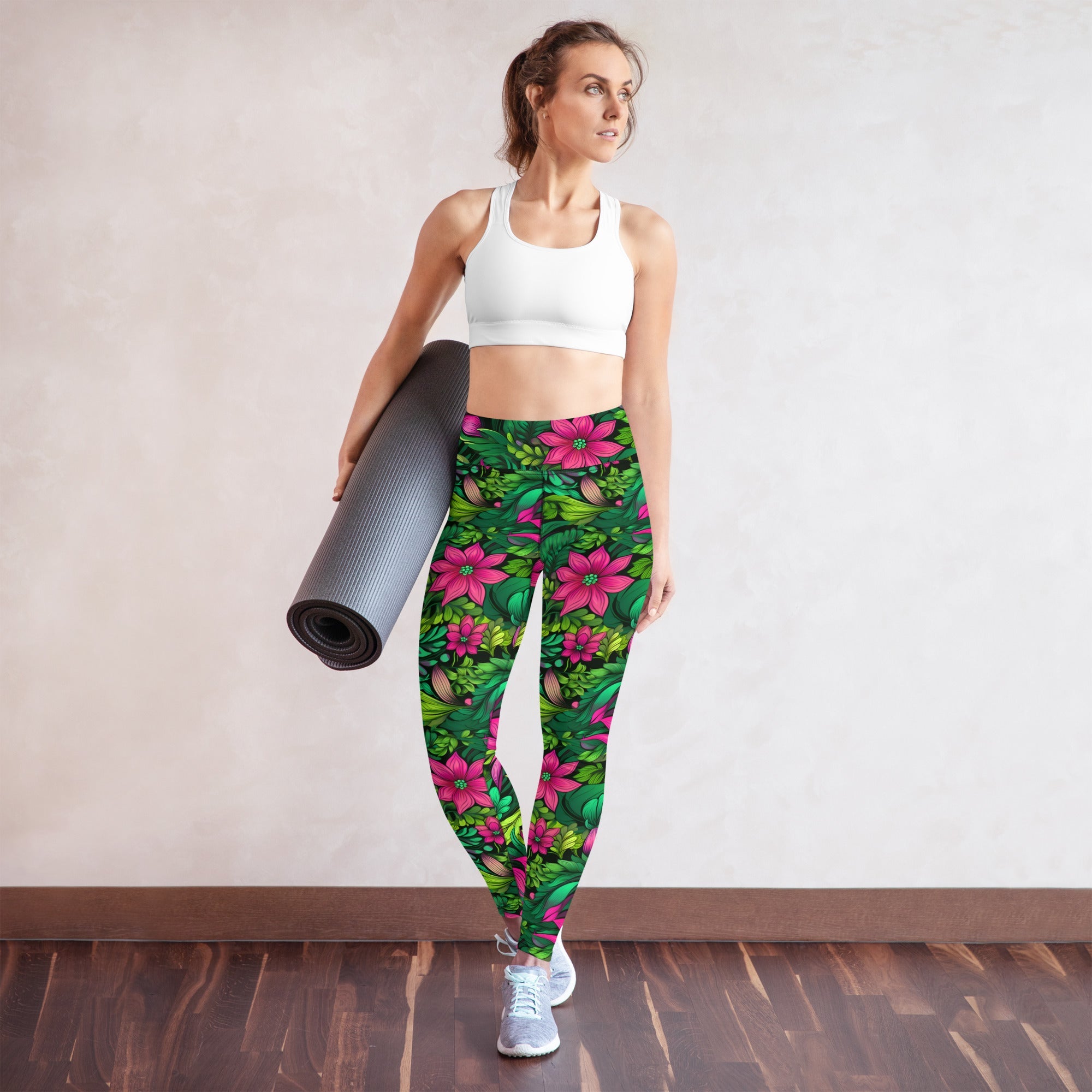[Floral Bloom] Wild Flora Yoga Leggings