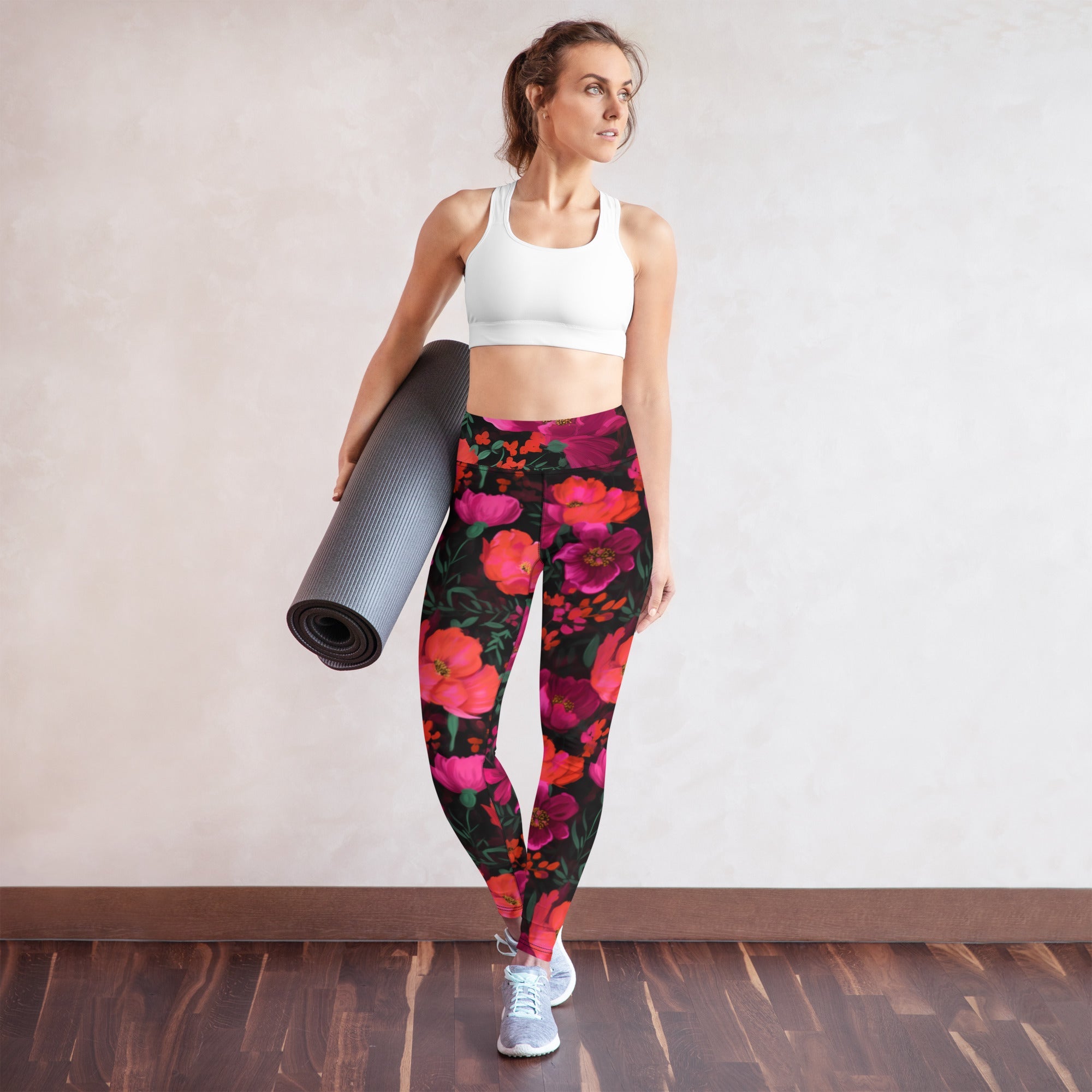 [Floral Bloom] Night Flora Yoga Leggings