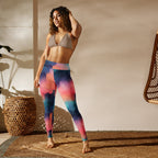 [GeoModa] Cubic Blush Yoga Leggings