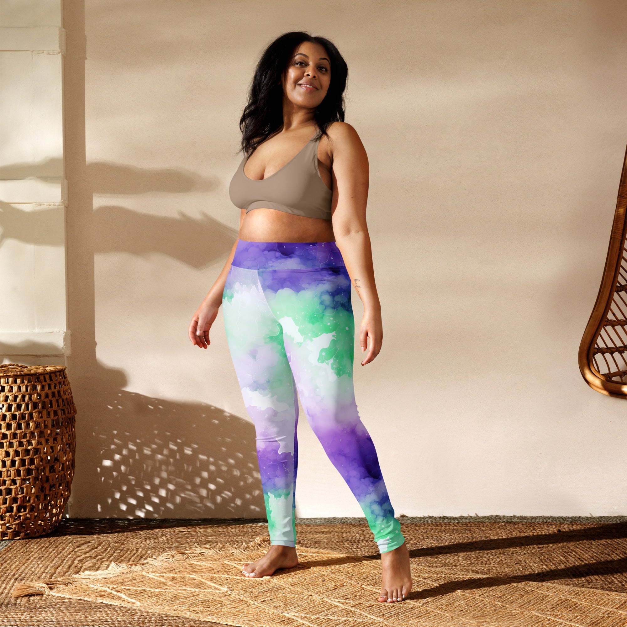 [Luxe Chic] Inky Spill Yoga Leggings