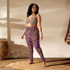 [Wild Side] Purple Stripie Yoga Leggings