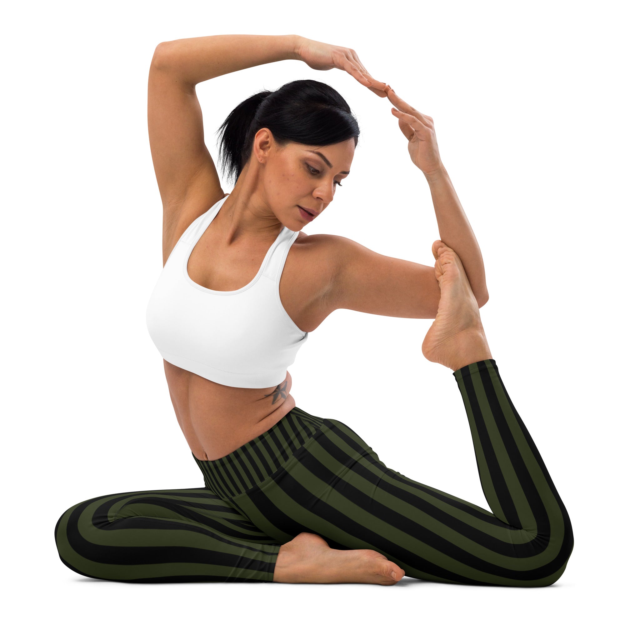 [GeoModa] Military Stripes Yoga Leggings