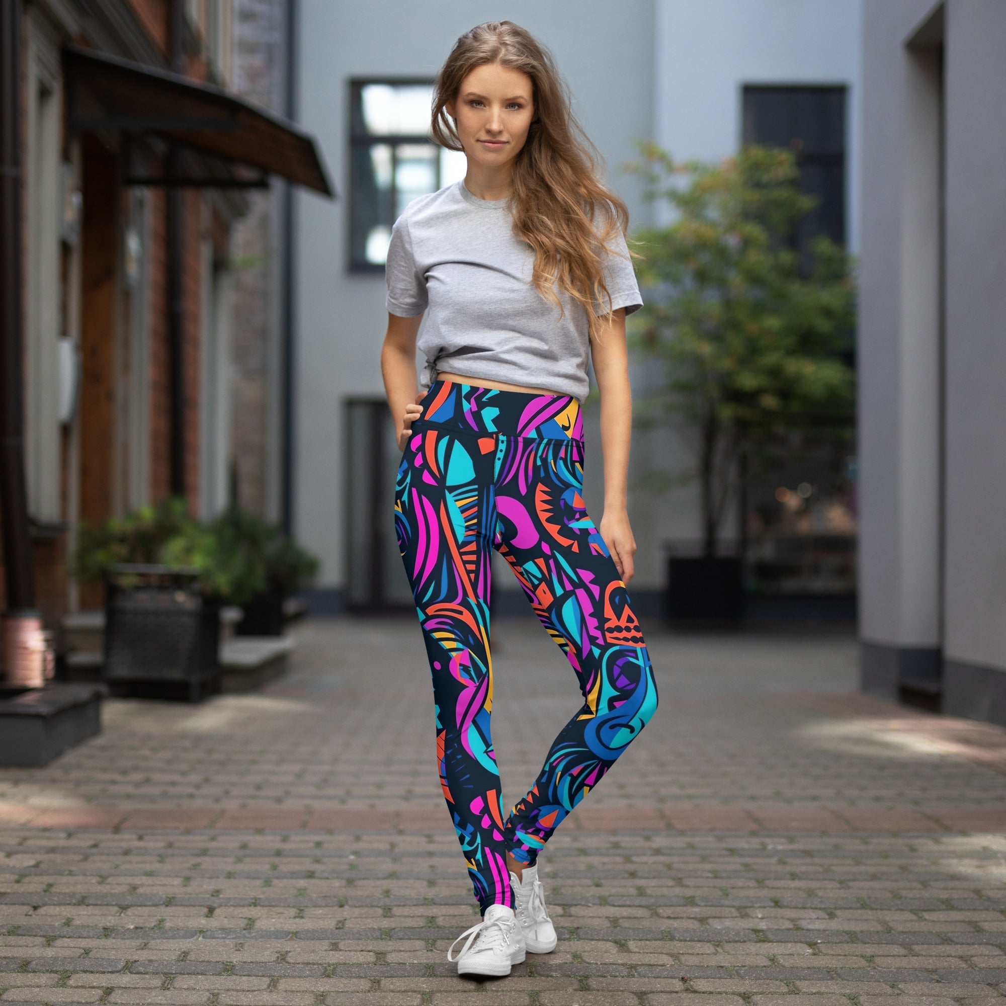 [Gypsy Soul] Neon Expression Yoga Leggings