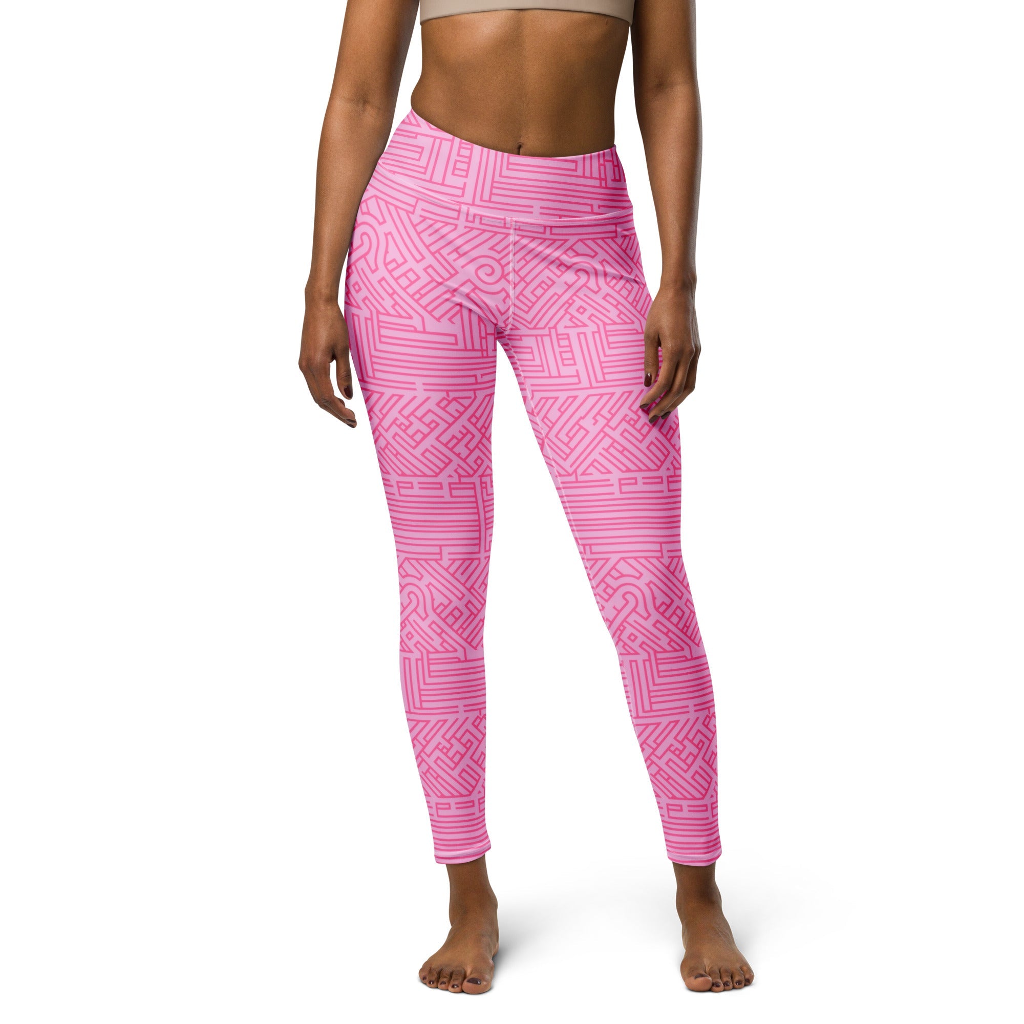 [GeoModa] Bubblegum Puzzle Yoga Leggings