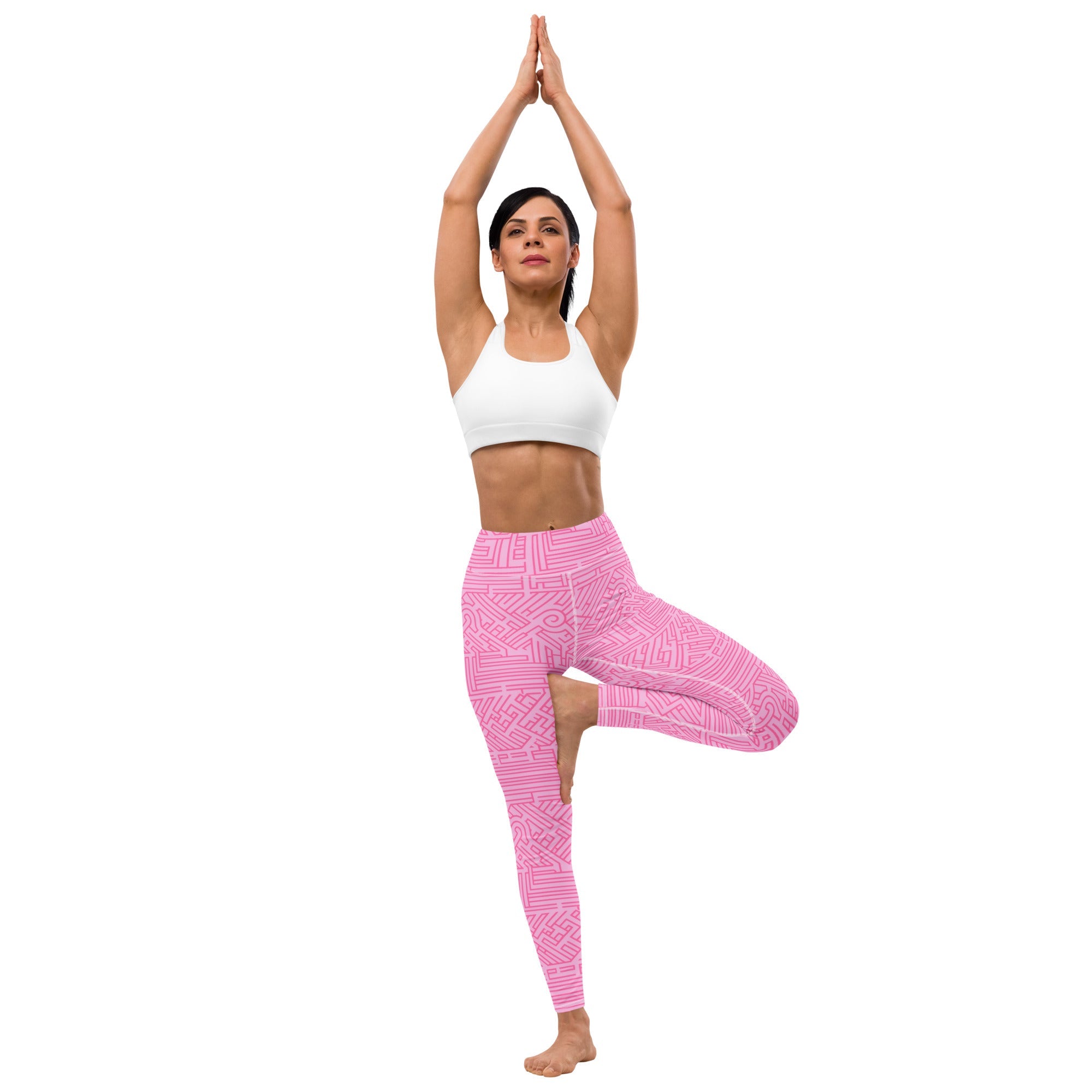 [GeoModa] Bubblegum Puzzle Yoga Leggings