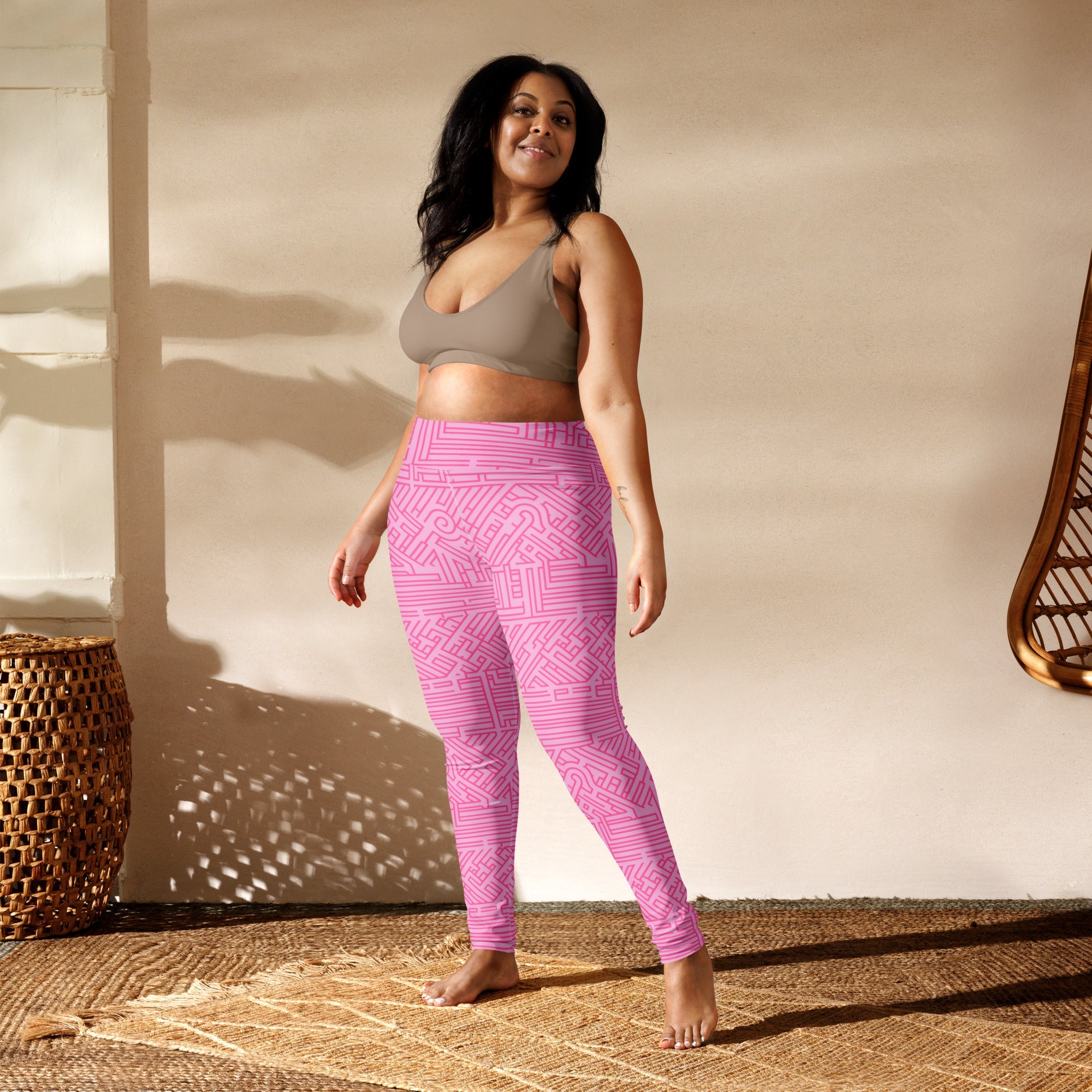 [GeoModa] Bubblegum Puzzle Yoga Leggings