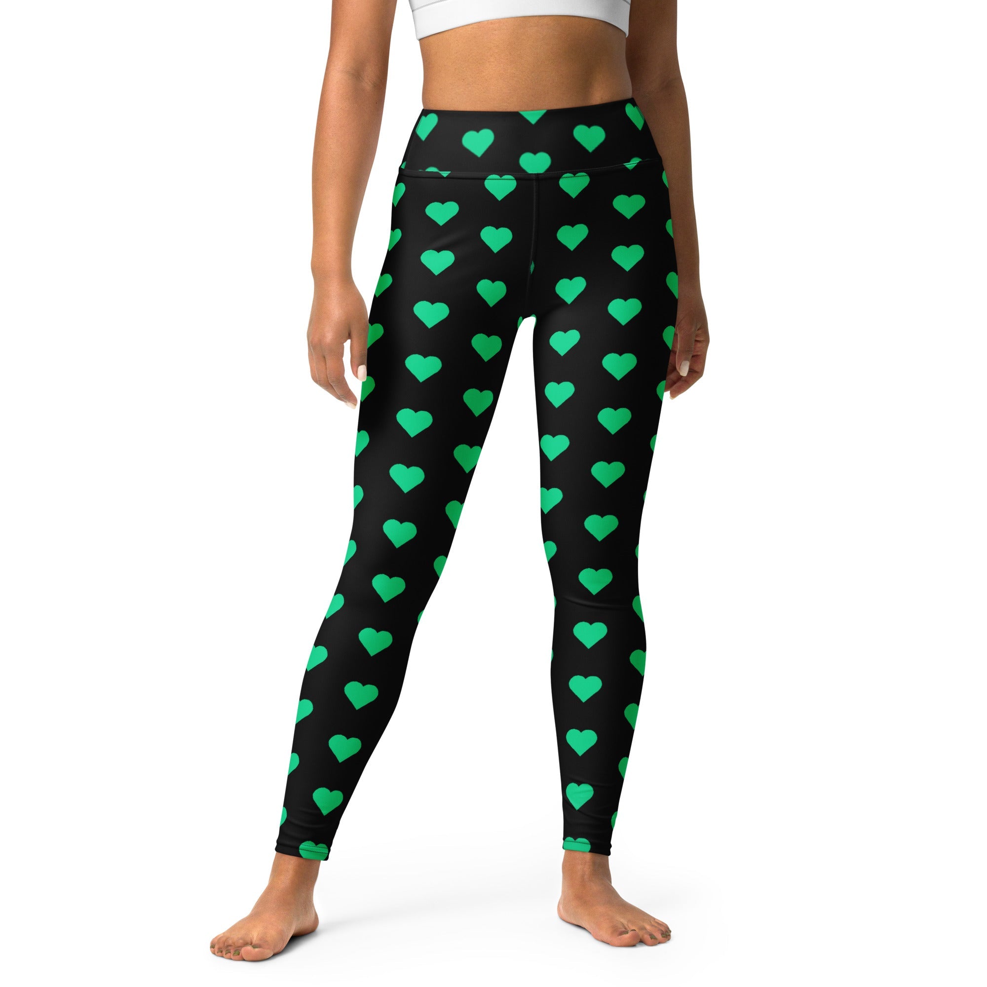[GeoModa] Minted Heart Yoga Leggings