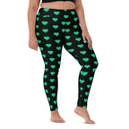 [GeoModa] Minted Heart Yoga Leggings