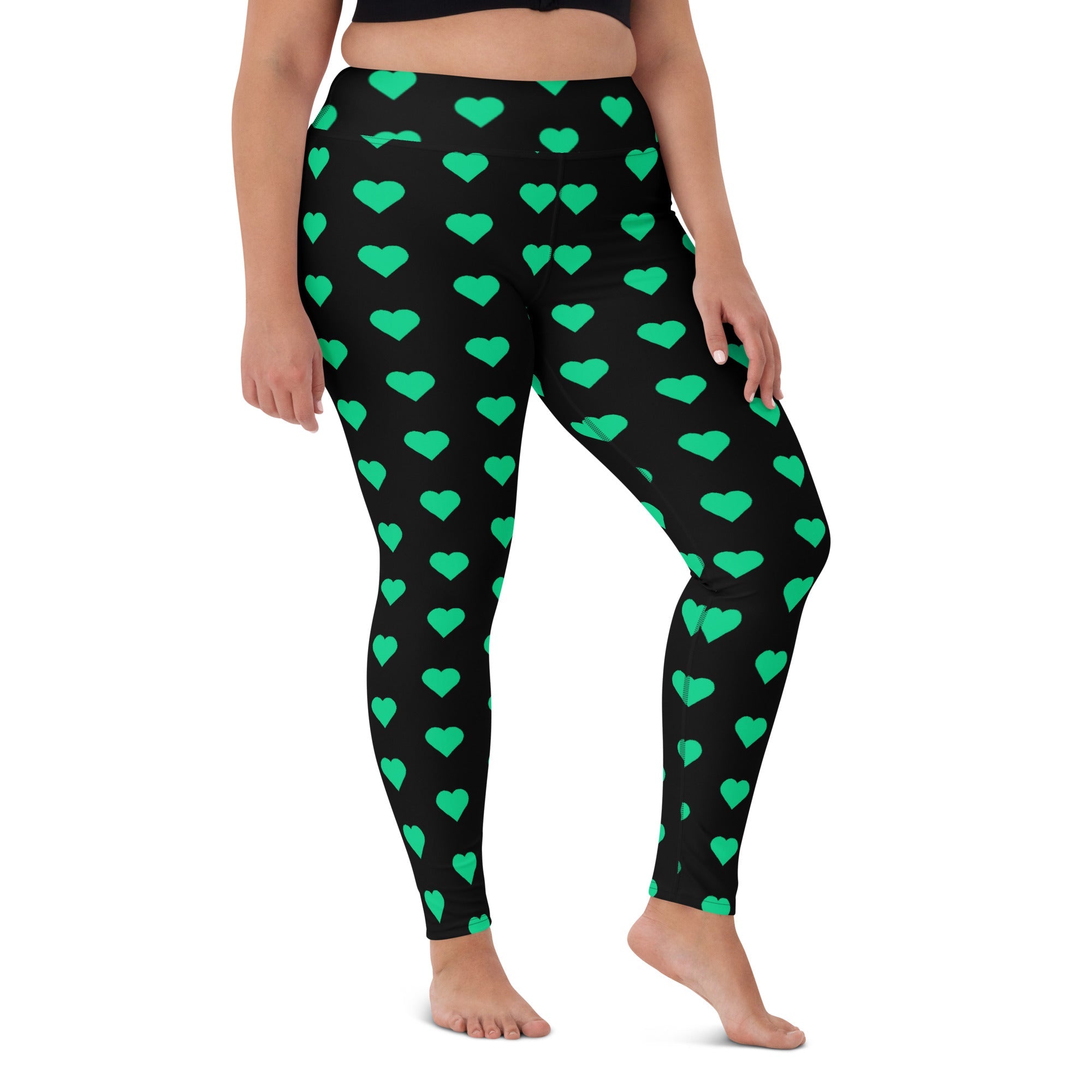 [GeoModa] Minted Heart Yoga Leggings