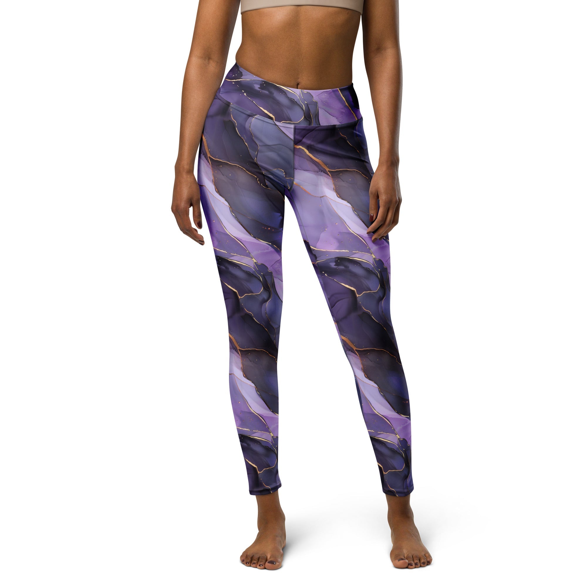 [Luxe Chic] Amethyst Gleam Yoga Leggings