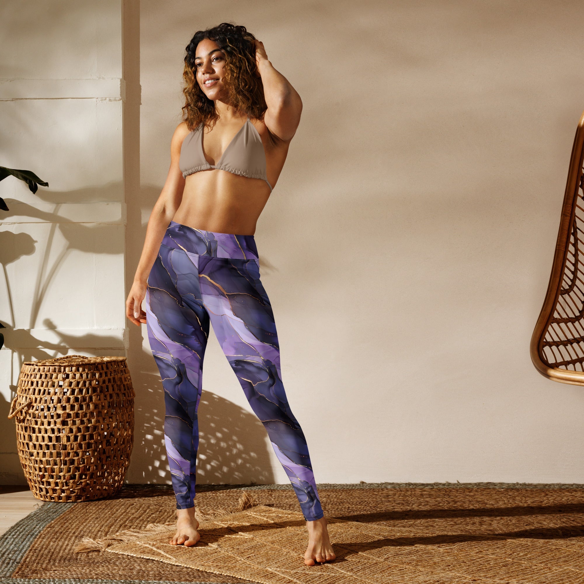 [Luxe Chic] Amethyst Gleam Yoga Leggings