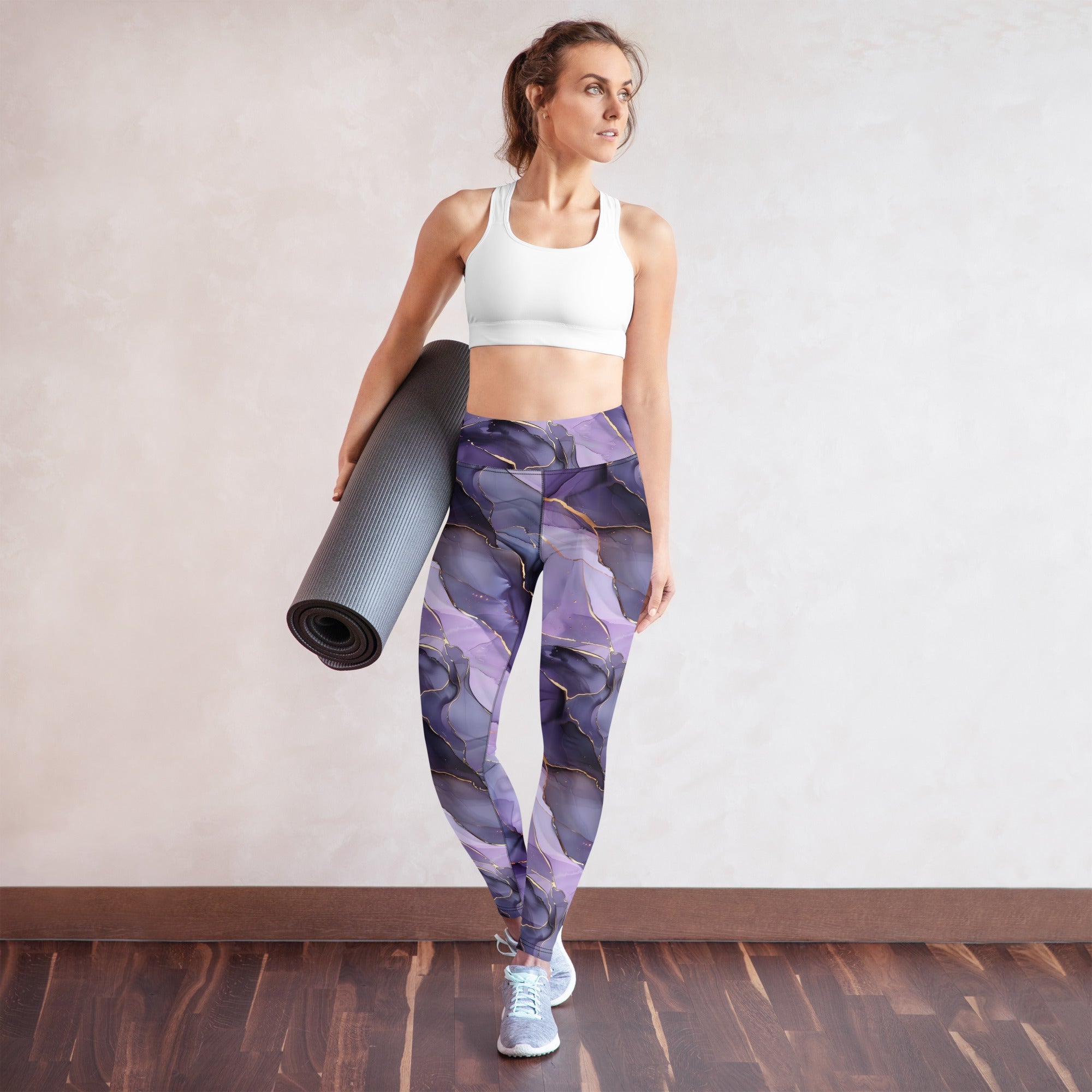 [Luxe Chic] Amethyst Gleam Yoga Leggings