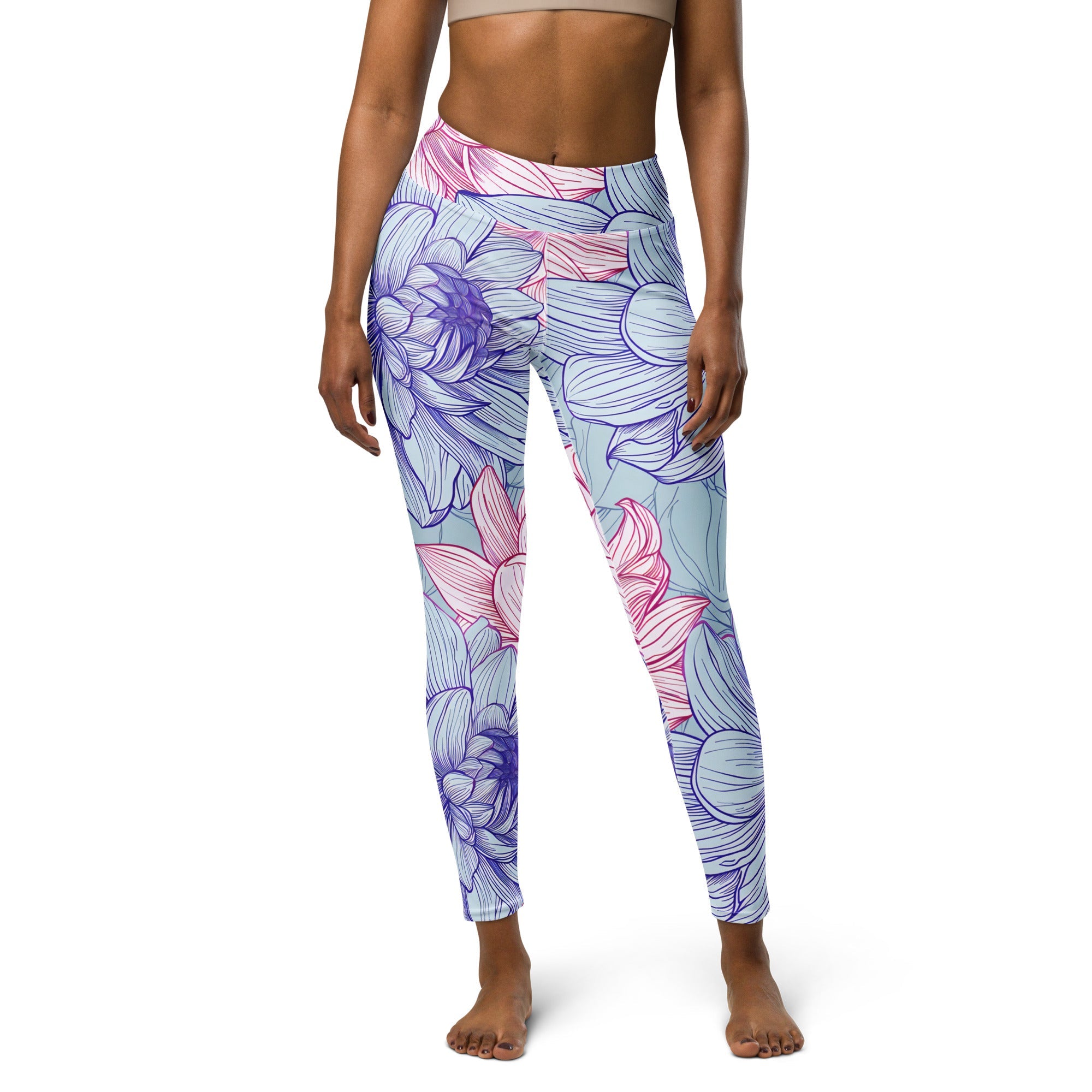 [Floral Bloom] Dahlia Gloom Yoga Leggings
