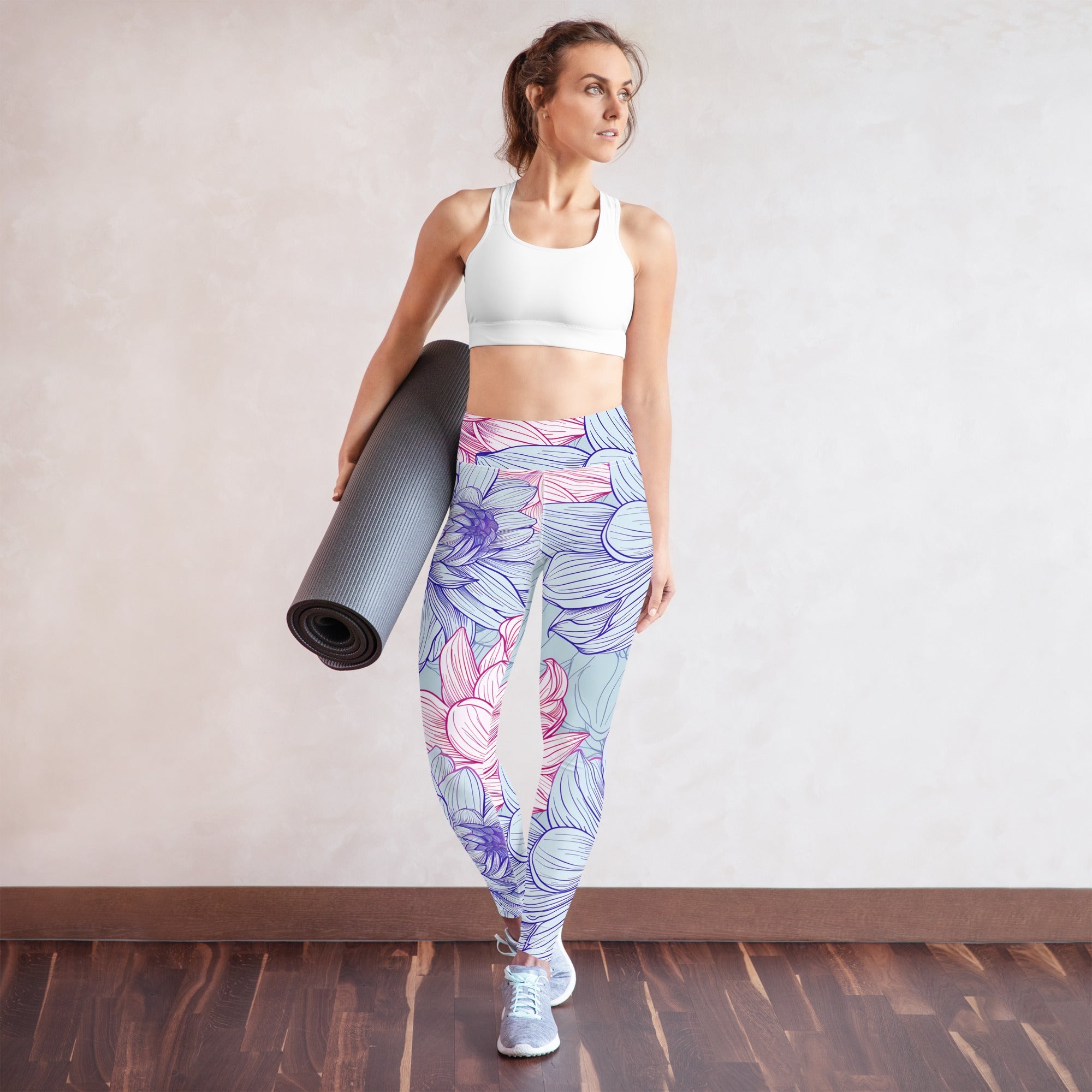 [Floral Bloom] Dahlia Gloom Yoga Leggings
