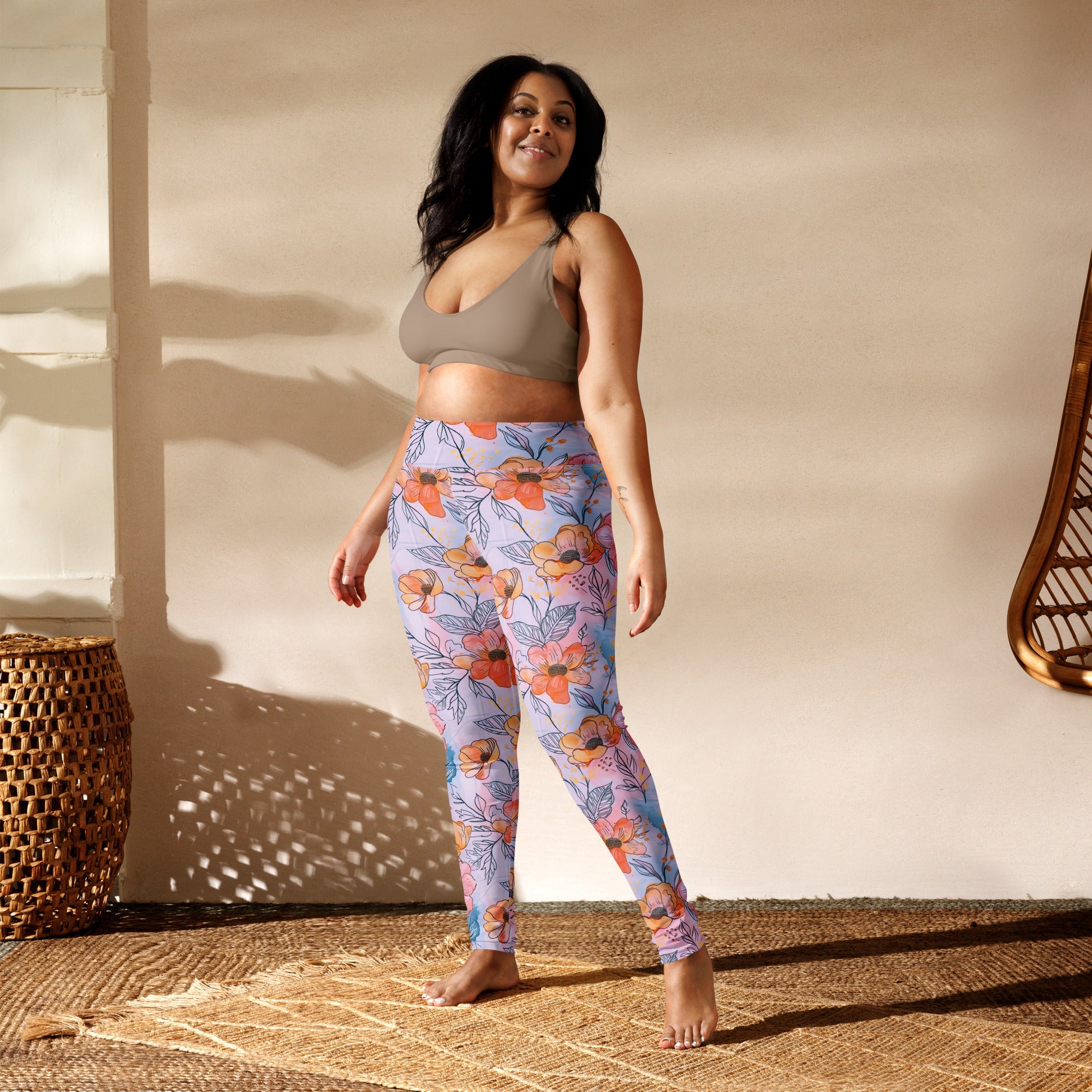 [Floral Bloom] Spring Serenade Yoga Leggings