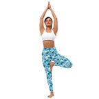[Floral Bloom] Blue Mystique Yoga Leggings