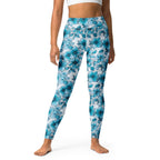 [Floral Bloom] Blue Mystique Yoga Leggings