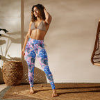 [Floral Bloom] Blushing Hydrangea Yoga Leggings
