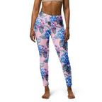 [Floral Bloom] Blushing Hydrangea Yoga Leggings