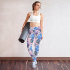 [Floral Bloom] Blushing Hydrangea Yoga Leggings