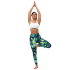 [Floral Bloom] Electric Flora Yoga Leggings