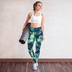 [Floral Bloom] Electric Flora Yoga Leggings