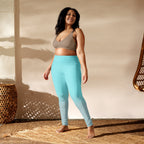 [THC Basics] Frosted Cyan Yoga Leggings