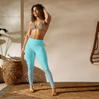 [THC Basics] Frosted Cyan Yoga Leggings