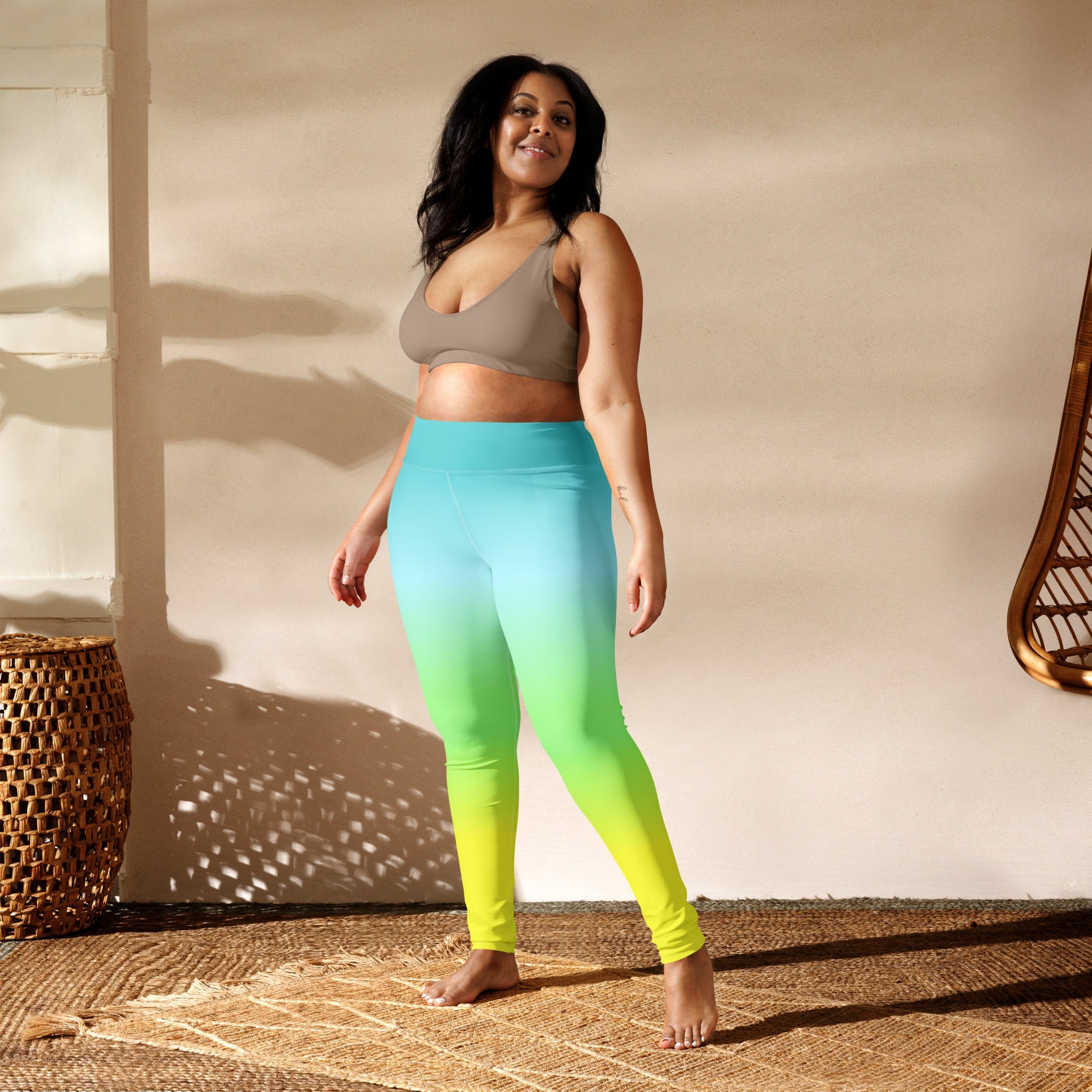 [THC Basics] Tropical Wave Yoga Leggings
