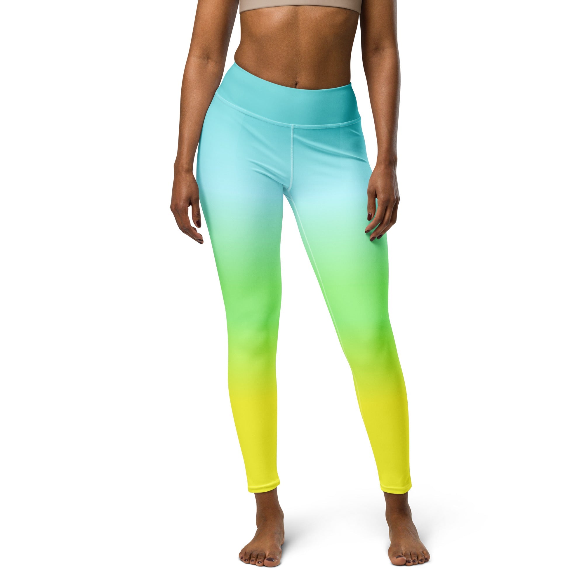 [THC Basics] Tropical Wave Yoga Leggings