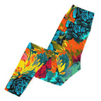 [Floral Bloom] Neon Yoga Leggings
