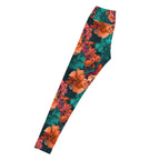 [Floral Bloom] Emerald Bliss Yoga Leggings