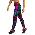 [Wild Side] Neon Zebra Yoga Leggings