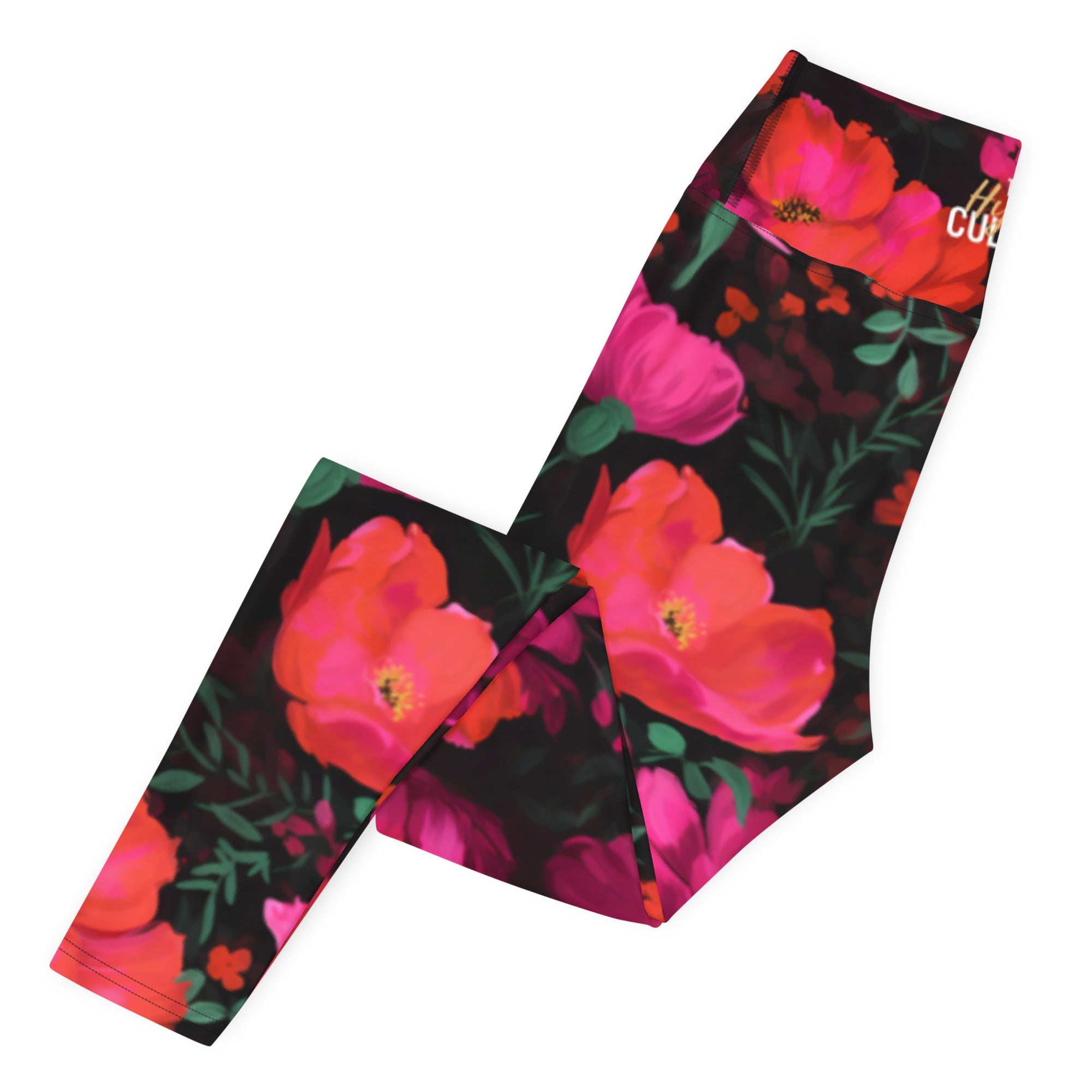 [Floral Bloom] Night Flora Yoga Leggings