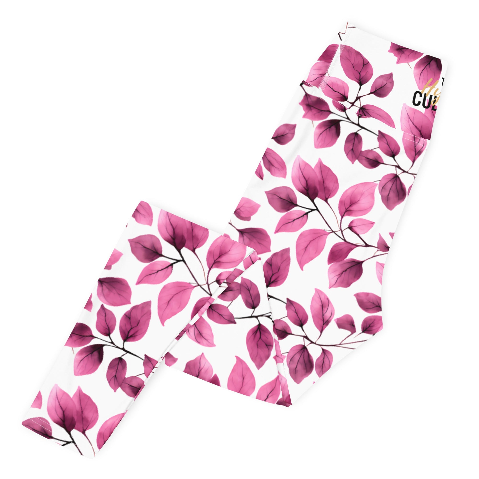 [Floral Bloom] Love Leaf Yoga Leggings