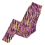 [Wild Side] Purple Stripie Yoga Leggings