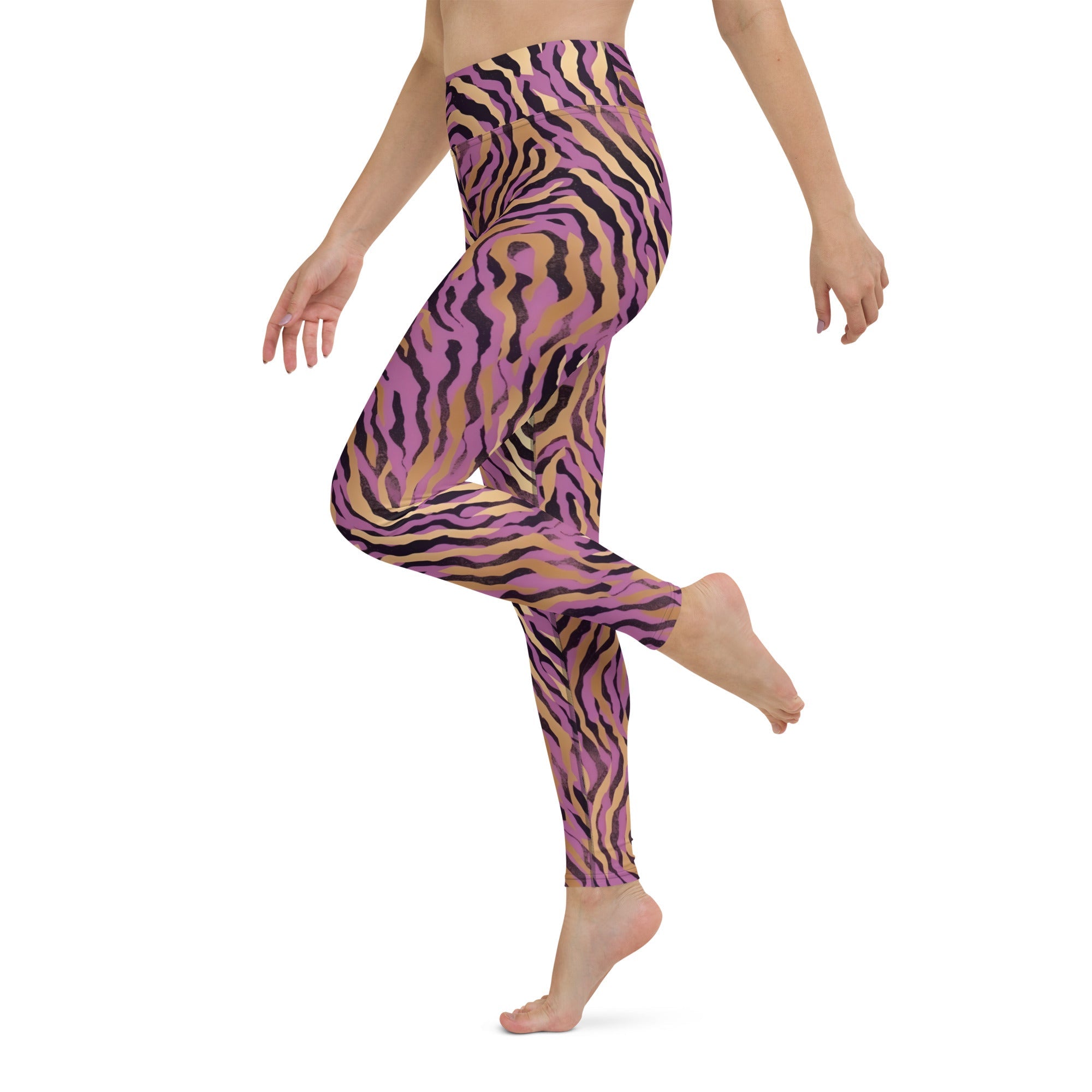 [Wild Side] Purple Stripie Yoga Leggings