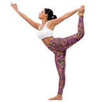 [Wild Side] Purple Stripie Yoga Leggings