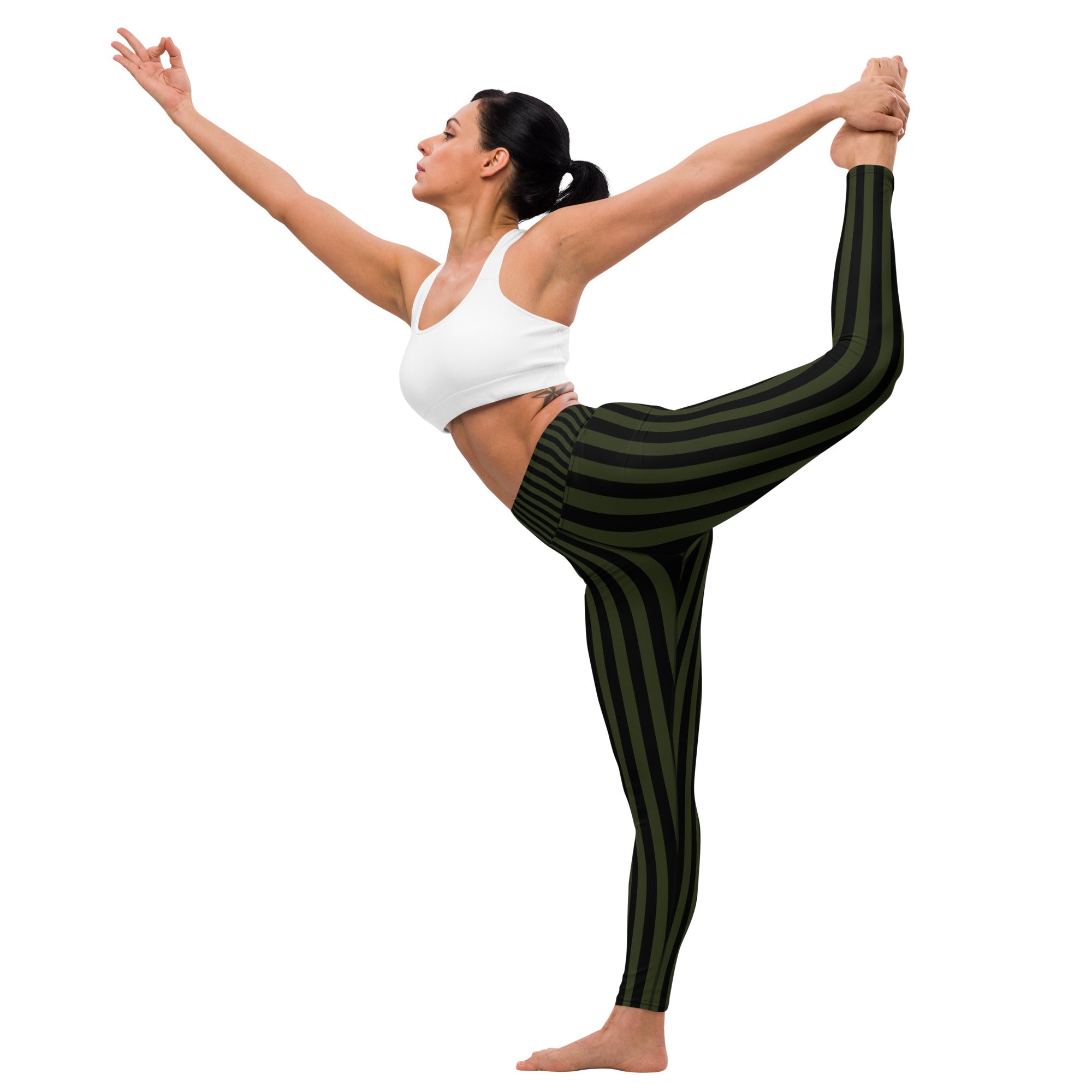 [GeoModa] Military Stripes Yoga Leggings