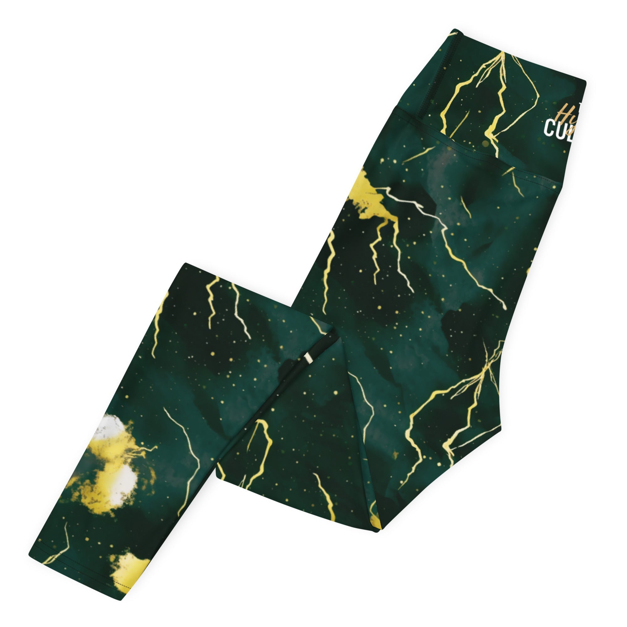 [Luxe Chic] Green Thunder Yoga Leggings