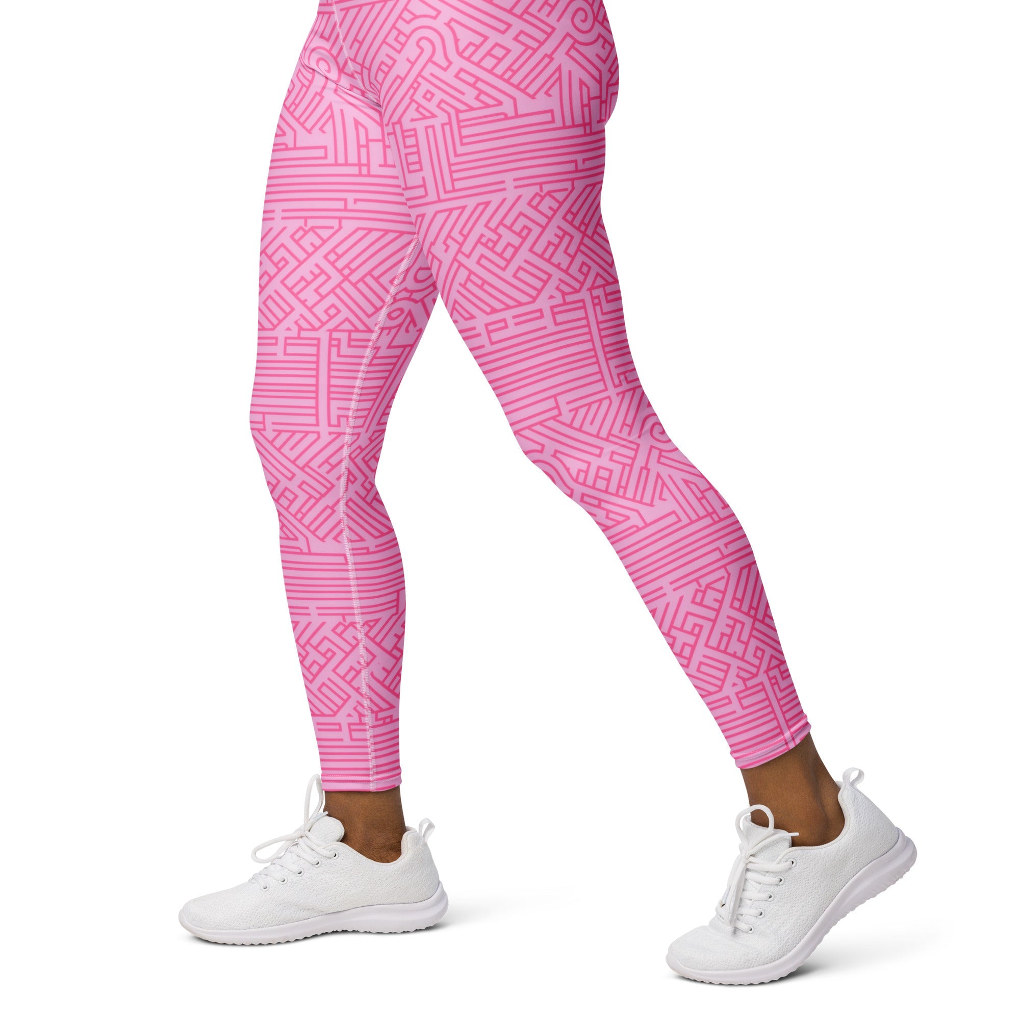 [GeoModa] Bubblegum Puzzle Yoga Leggings