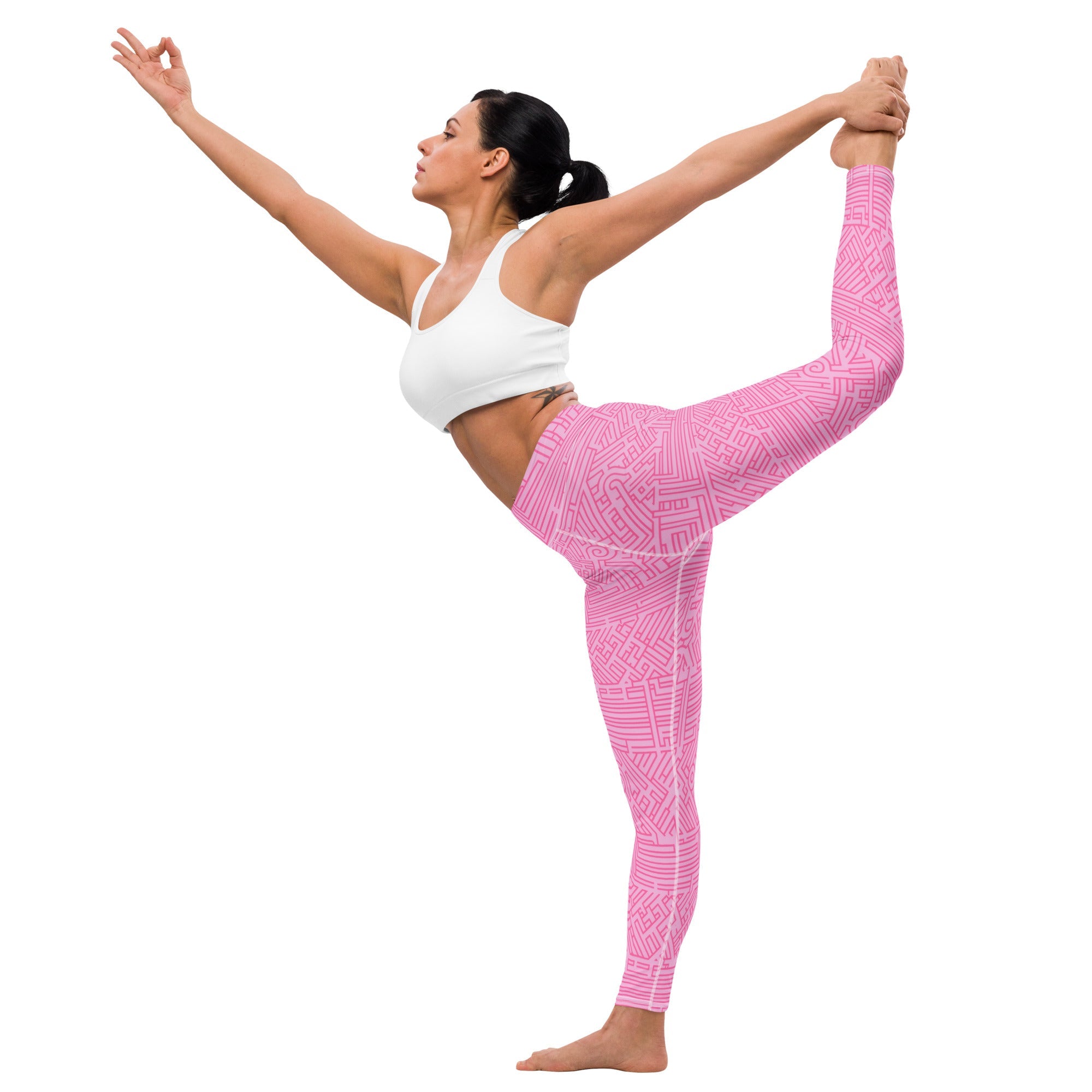[GeoModa] Bubblegum Puzzle Yoga Leggings