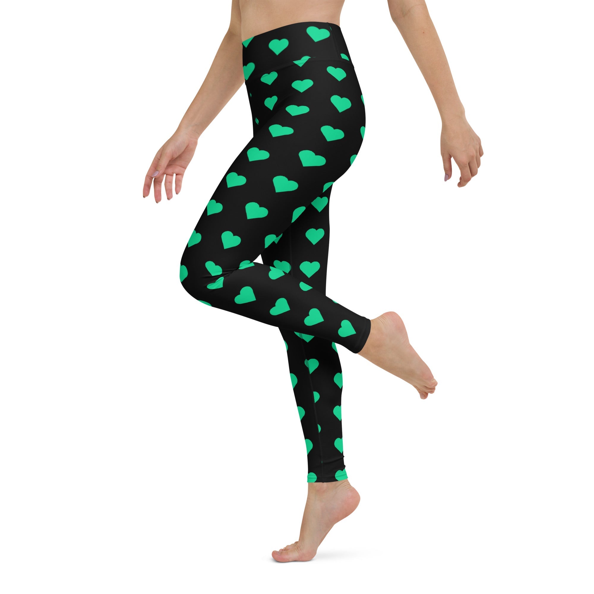 [GeoModa] Minted Heart Yoga Leggings
