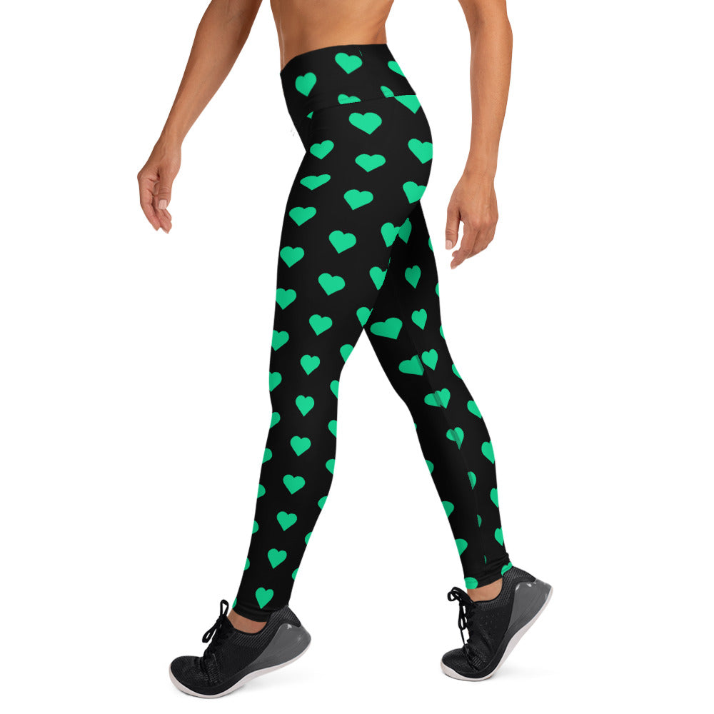 [GeoModa] Minted Heart Yoga Leggings