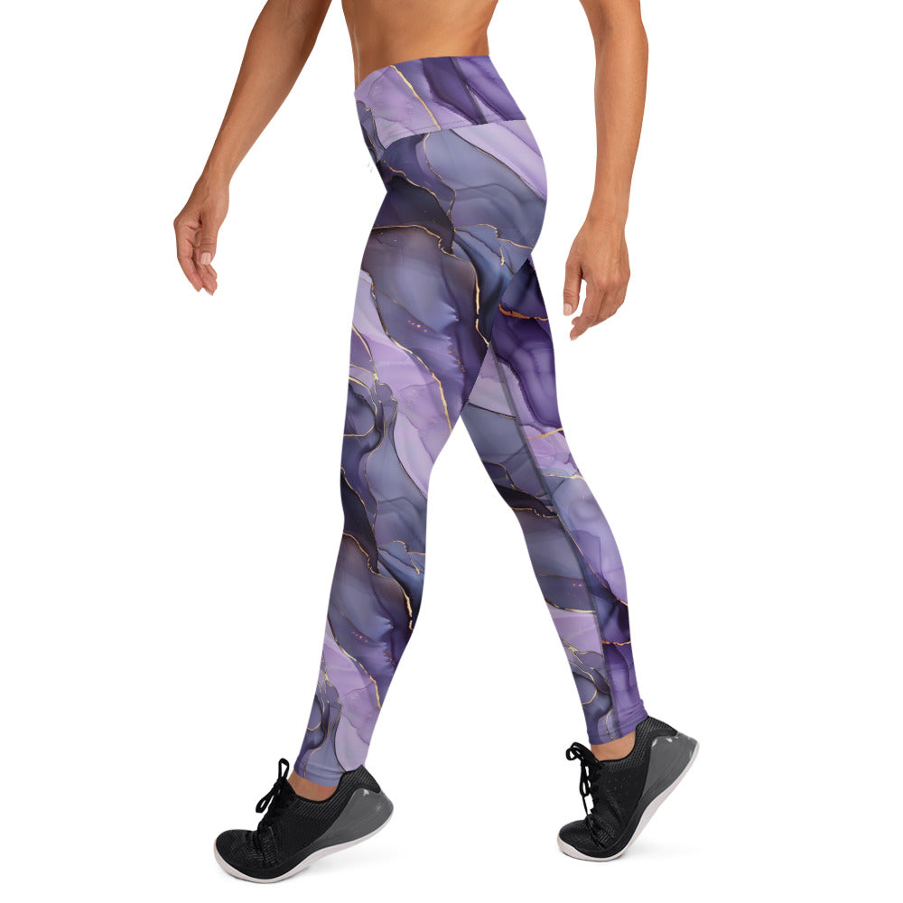 [Luxe Chic] Amethyst Gleam Yoga Leggings