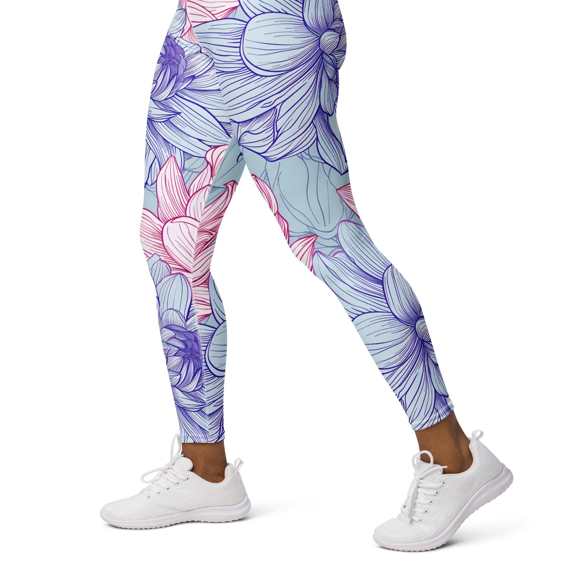 [Floral Bloom] Dahlia Gloom Yoga Leggings