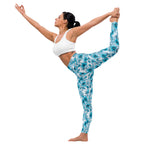[Floral Bloom] Blue Mystique Yoga Leggings