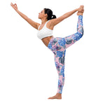 [Floral Bloom] Blushing Hydrangea Yoga Leggings