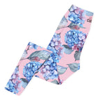 [Floral Bloom] Blushing Hydrangea Yoga Leggings