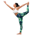 [Floral Bloom] Electric Flora Yoga Leggings